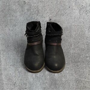 Zara Black Ankle Boots with Straps